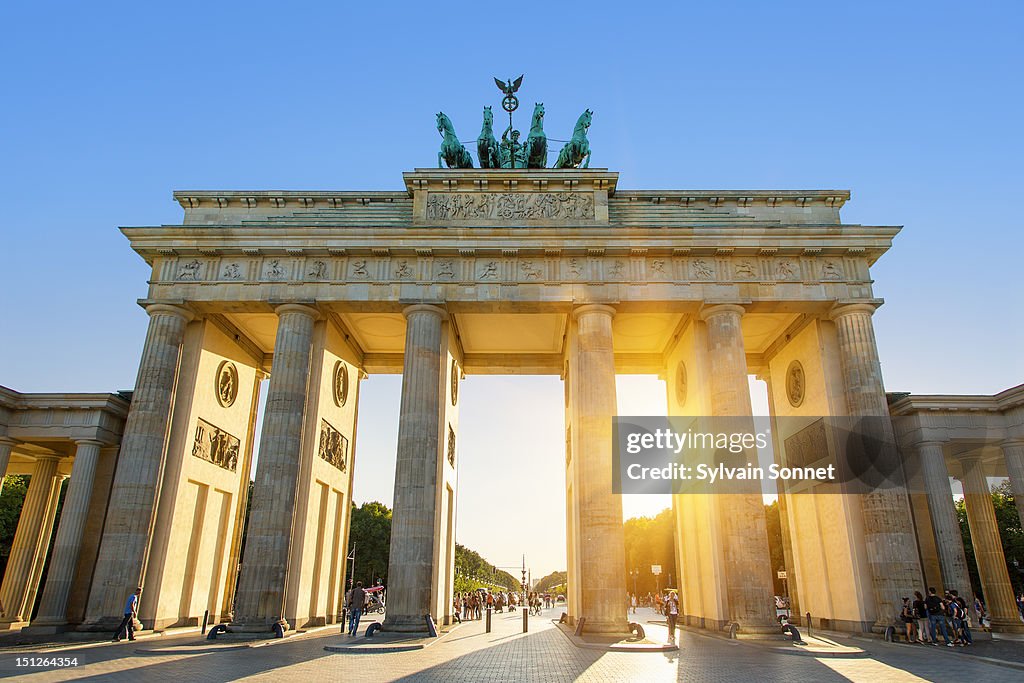 Brandenburg Gate, Berlin, at sunset