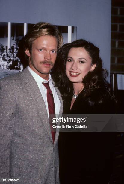 Actor Morgan Stevens and actress Ana Alicia attend the premiere of "Eleni" on November 15, 1985 at Director's Guild Theater in Hollywood, California.