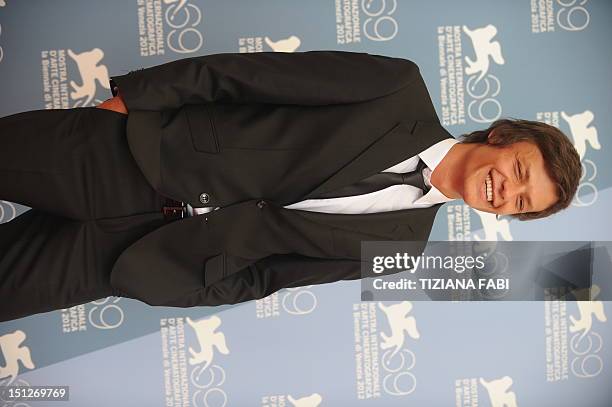 Actors Baris Hacihan poses during the photocall of "Araf " during the 69th Venice Film Festival on September 5, 2012 at Venice Lido. ""Araf " is...