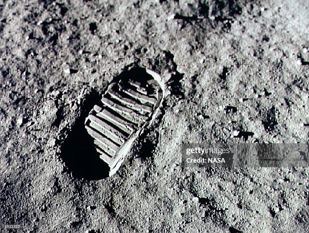 Apollo 11 Mission Leaves First Footprint on Moon