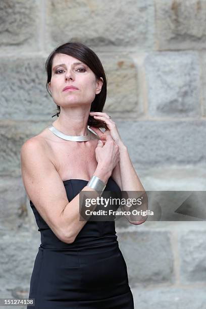 Film director Yesim Ustaoglu from the film 'Araf - Somewhere In Between' poses during the 69th Venice Film Festival at the Cinecitta Luce space on...