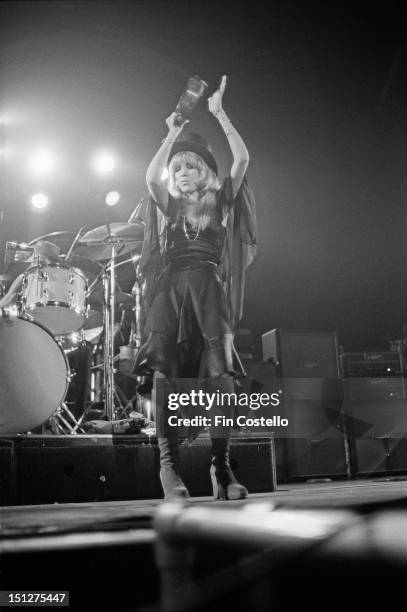 20th NOVEMBER: singer Stevie Nicks of British-American rock band Fleetwood Mac performs live on stage at Yale Coliseum in New Haven, Connecticut,...