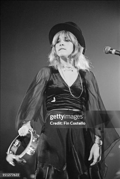 20th NOVEMBER: Singer Stevie Nicks of British-American rock band Fleetwood Mac performs live on stage at Yale Coliseum in New Haven, Connecticut,...