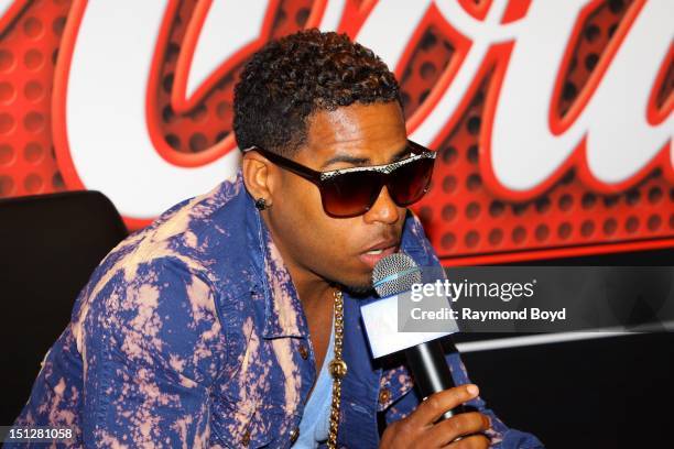 Singer Bobby V., is interviewed in the WGCI-FM "Coca-Cola Lounge" in Chicago, Illinois on AUGUST 30 2012.