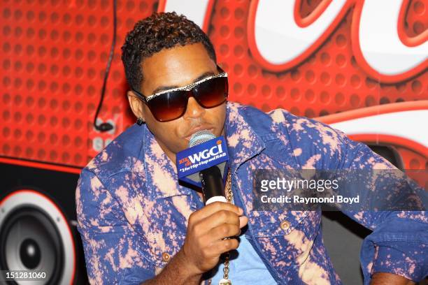 Singer Bobby V., is interviewed in the WGCI-FM "Coca-Cola Lounge" in Chicago, Illinois on AUGUST 30 2012.