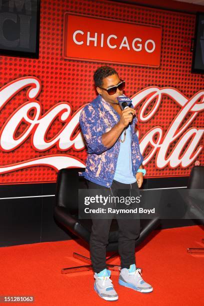 Singer Bobby V., performs in the WGCI-FM "Coca-Cola Lounge" in Chicago, Illinois on AUGUST 30 2012.
