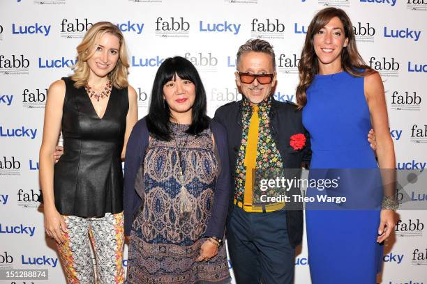 Alexis Bryan Morgan, Anna Sui, Simon Doonan and Marcy Bloom, Lucky VP and Publisher attend Lucky Magazine Hosts FABB: Fashion and Beauty Blog...