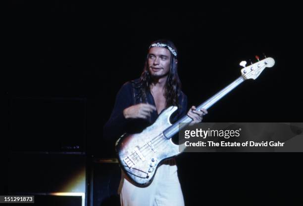 Jazz electric bassist Jaco Pastorius performs at Havana Jam, an historic three-day series of music concerts sponsored by the American music industry...