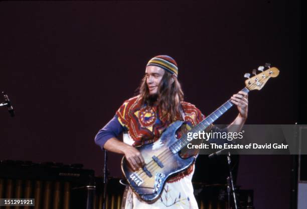 Jazz electric bassist Jaco Pastorius performs at Havana Jam, an historic three-day series of music concerts sponsored by the American music industry...