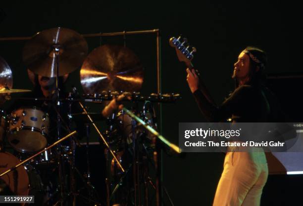 Jazz electric bassist Jaco Pastorius performs at Havana Jam, an historic three-day series of music concerts in Cuba sponsored by the American music...
