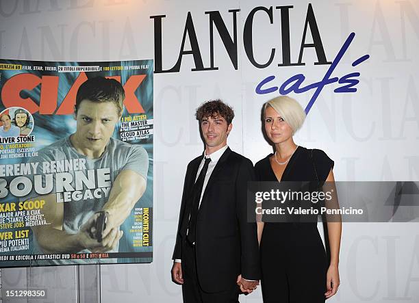 Michele Riondino and guest attend the "Ciak"magazine party at Lancia Cafe during the 69th Venice Film Festival on September 5, 2012 in Venice, Italy.