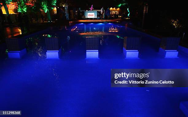 General view of the "Ciak"magazine party atmosphere at Lancia Cafe during the 69th Venice Film Festival on September 5, 2012 in Venice, Italy.