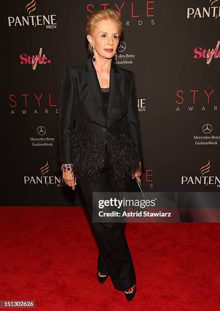 Designerr Carolina Herrera attends the 9th annual Style Awards during Mercedes-Benz Fashion Week at The Stage at Lincoln Center on September 5, 2012...