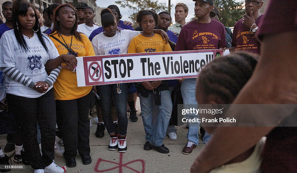 Chicago Neighborhood Holds Anti-Violence March In Response To Recent Shooting