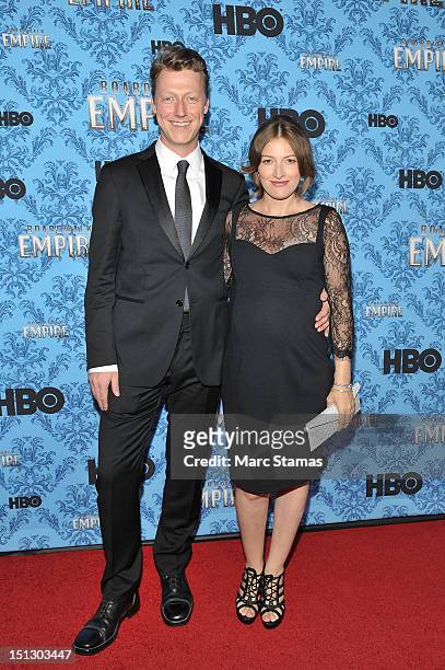 Dougie Payne and Kelly Macdonald attend HBO's "Boardwalk Empire" Season Three New York Premiere at Ziegfeld Theater on September 5, 2012 in New York...