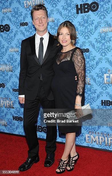 Dougie Payne and Actress Kelly Macdonald attend HBO's "Boardwalk Empire" Season Three New York Premiere at Ziegfeld Theater on September 5, 2012 in...