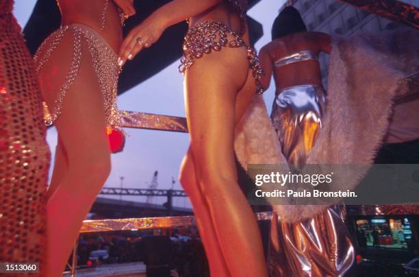 Transvestite revelers celebrate at the Bangkok Gay Festival and Parade December 1999 in Bangkok, Thailand.