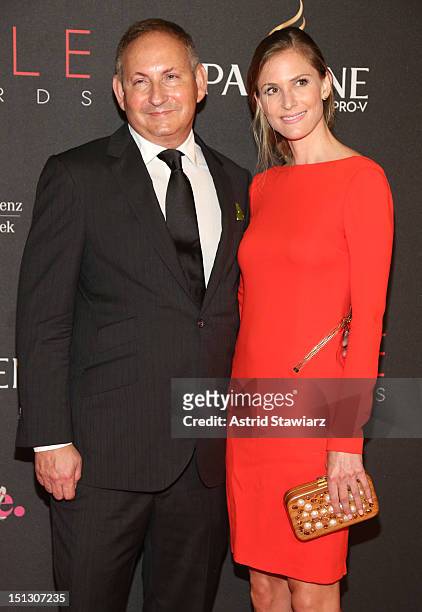 John Demsey and Annelise Peterson attend the 9th annual Style Awards during Mercedes-Benz Fashion Week at The Stage at Lincoln Center on September 5,...