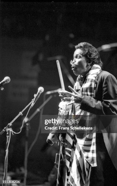 8th NOVEMBER: American musician Screamin' Jay Hawkins performs live on stage at Vredenburg in Utrecht, Netherlands on 8th November 1986.