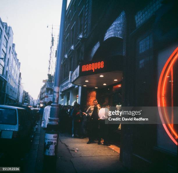 The Marquee Club on Wardour Street in Soho, London, circa 1975.