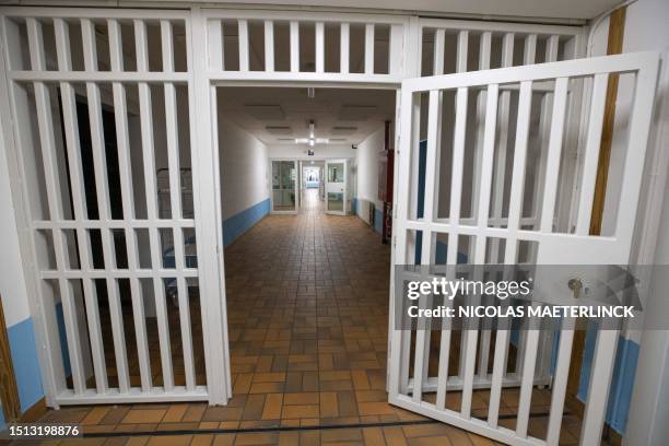 Illustration picture shows the inauguration and a press visit to the Vorst-Forest detention house, in Brussels, Friday 07 July 2023. The Regie der...