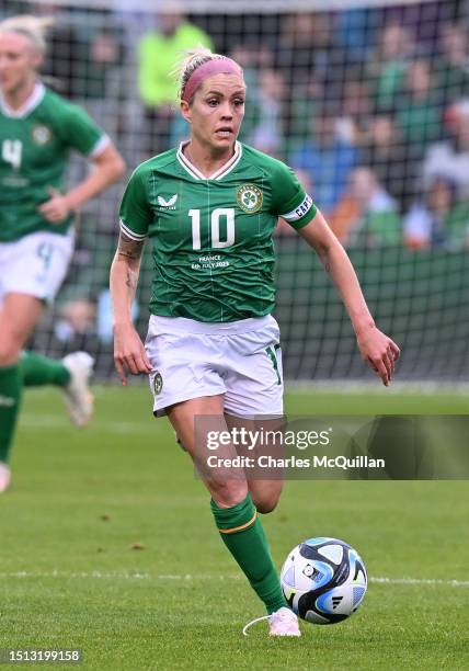 Denise O'Sullivan of Republic of Ireland pictured during the international women's football friendly match between Republic of Ireland and France at...