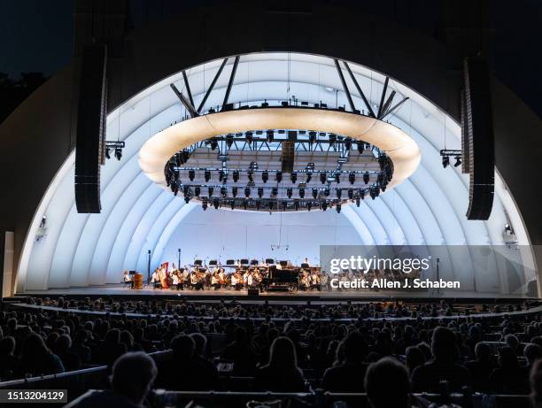 Hollywood, CA The Los Angeles Philharmonic performs Mussorgsky, Falla and Ravel as Gustavo Dudamel conducts at Hollywood Bowl in Hollywood Thursday,...