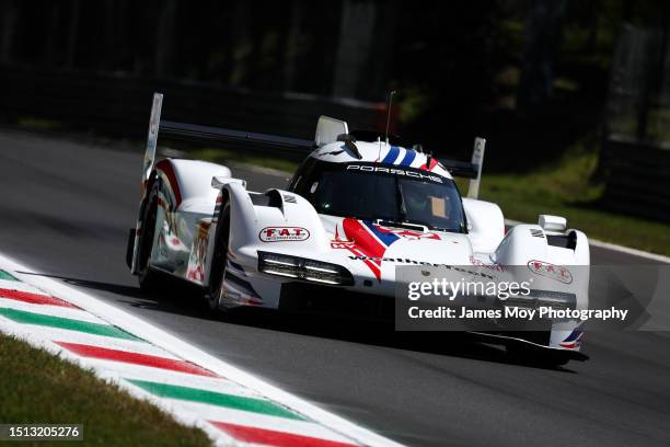 The Proton Competition Porsche 963 of Gianmaria Bruni, Harry Tincknell, and Neel Jani in action at the Six Hours of Monza at the Autodromo di Monza...