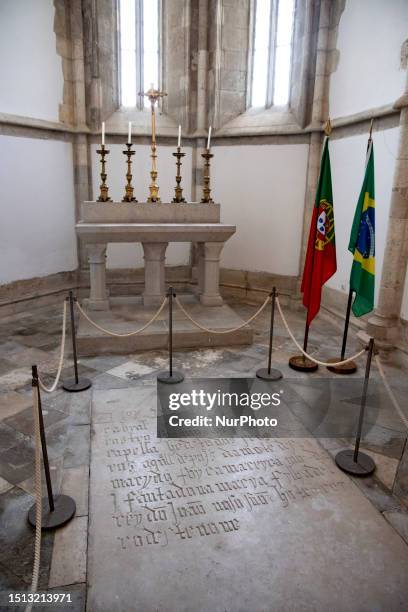 The tomb of of Pedro Alvares Cabral, the Portuguese explorer which arrived on the 14th February 1500 on the coasts of Brazil, is pictured inside the...