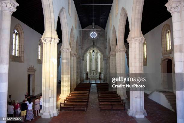 Interiors of the Igreja de Santa Maria da Graca in Santarem, Portugal on July 7, 2023.