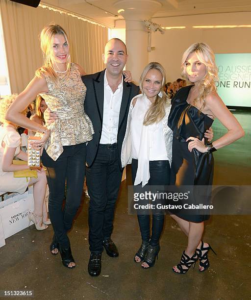 Jessica Hart,Bruno Schiavi,Kristin Chenoweth and Tinsley Mortimer attends NYFW S/S 2013: "PIJU" Collection Launch at New York Fashion Palette at...