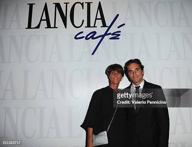 Laura Bellocchio and Pier Giorgio Bellocchio attend the "Ciak"magazine party at Lancia Cafe during the 69th Venice Film Festival on September 5, 2012...