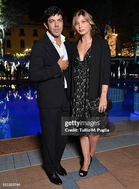 Pierfrancesco Favino and Anna Ferzetti attend the "Ciak"magazine party at Lancia Cafe during the 69th Venice Film Festival on September 5, 2012 in...