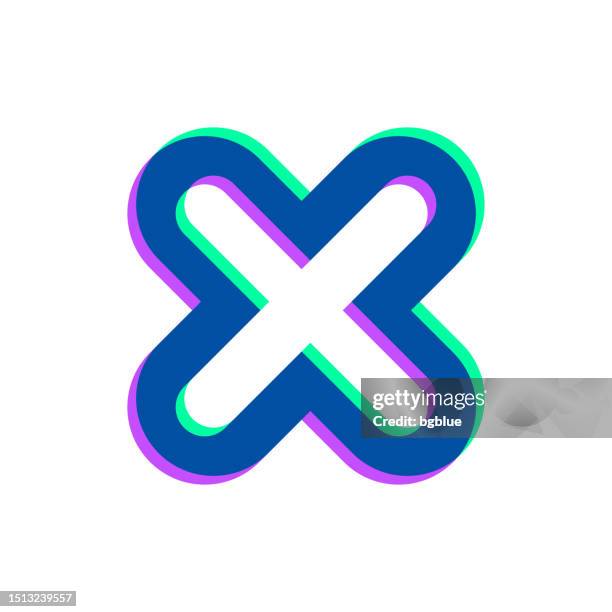 cross mark. icon with two color overlay on white background - green check mark transparent background stock illustrations