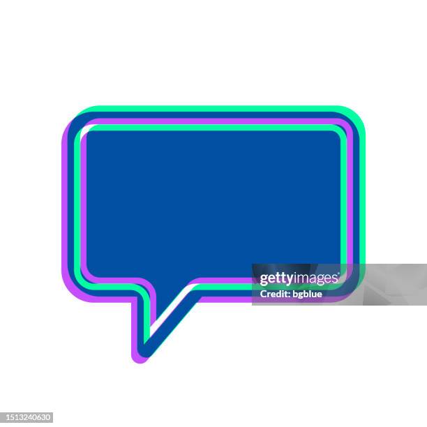 speech bubble. icon with two color overlay on white background - question bubble stock illustrations