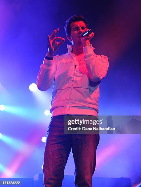 Singer/guitarist Nick Hexum of 311 peforms at Marymoor Amphitheater on September 5, 2012 in Redmond, Washington.