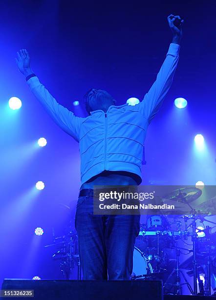 Singer/guitarist Nick Hexum of 311 peforms at Marymoor Amphitheater on September 5, 2012 in Redmond, Washington.