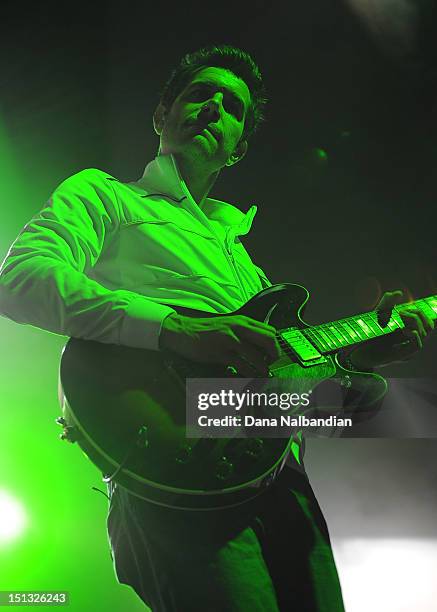 Singer/guitarist Nick Hexum of 311 peforms at Marymoor Amphitheater on September 5, 2012 in Redmond, Washington.