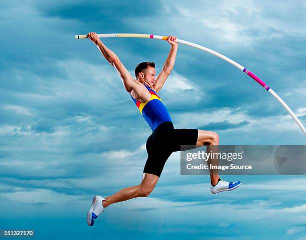 pole vaulter - pole vault stock pictures, royalty-free photos & images