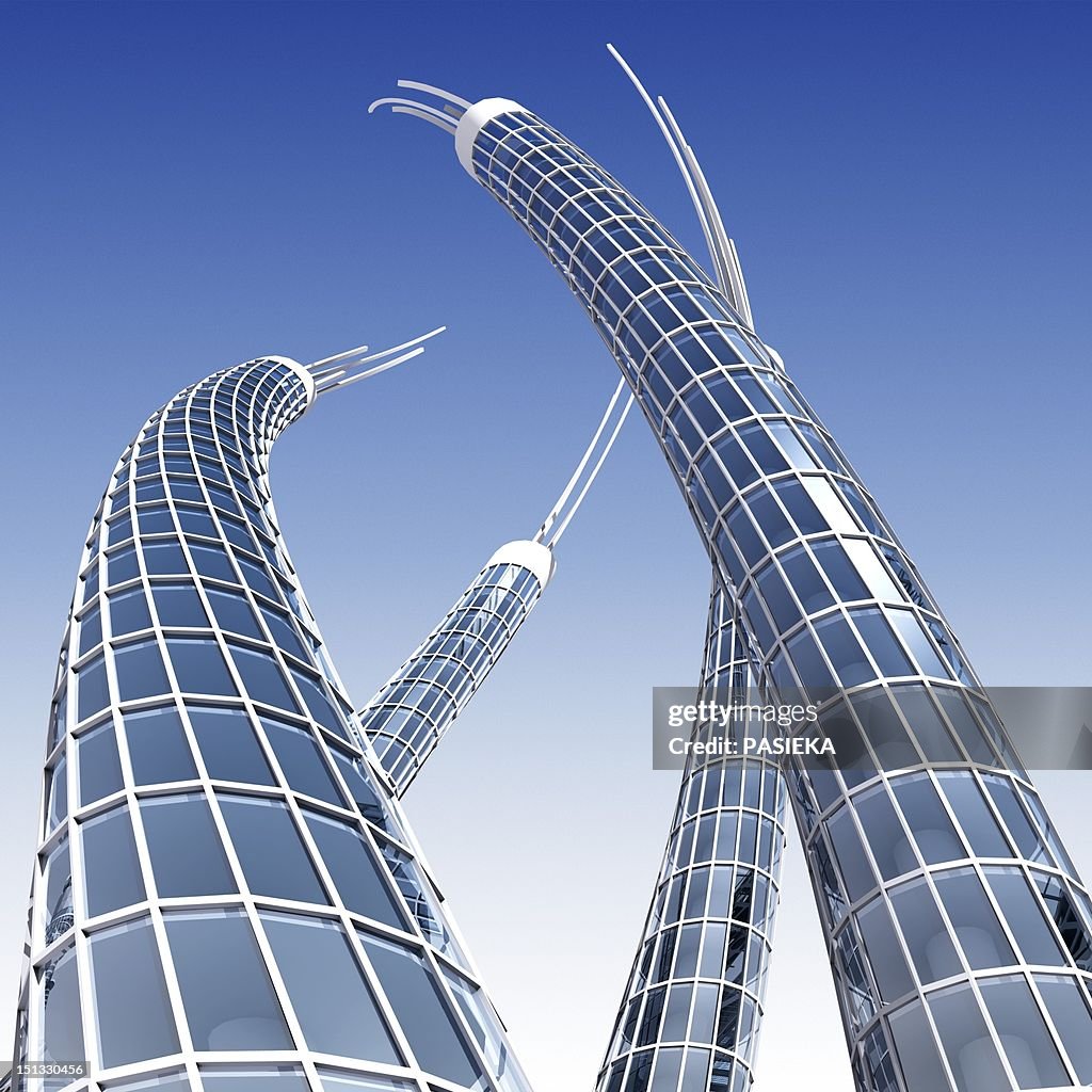 Futuristic skyscrapers, artwork