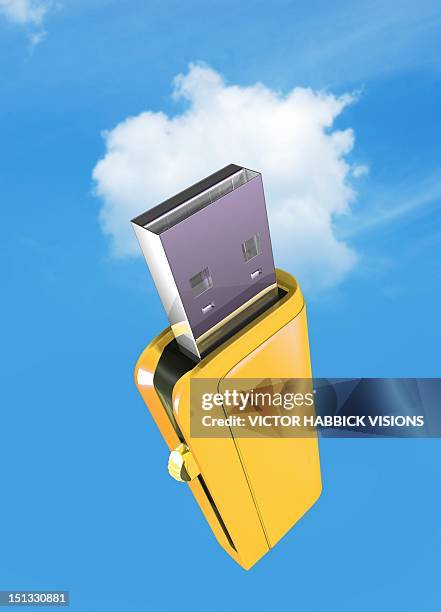 usb stick, artwork - usb flash drive stock illustrations