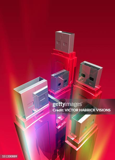 usb sticks, artwork - usb stick stock illustrations