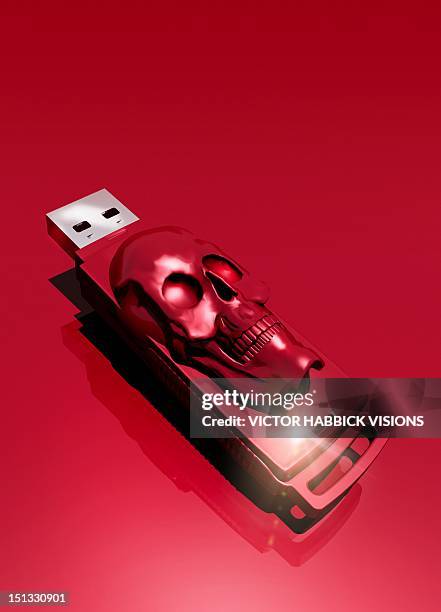 computer virus, conceptual artwork - storage space stock illustrations