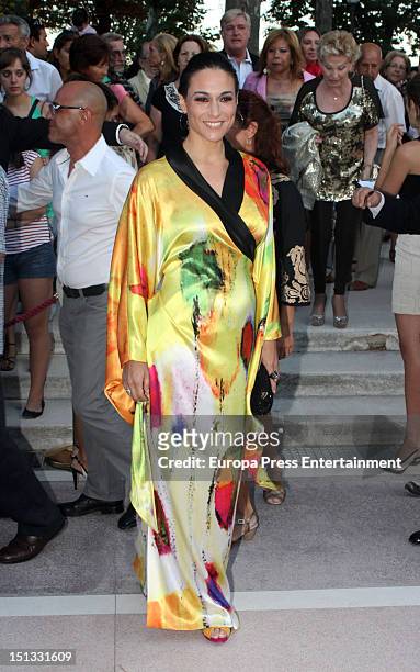 Isabel Serrano attends the painting exhibition of Carla Duval at Casa de Vacas on September 5, 2012 in Madrid, Spain.