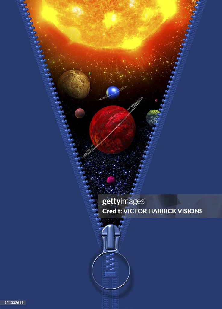 Discovery of alien solar systems, artwork