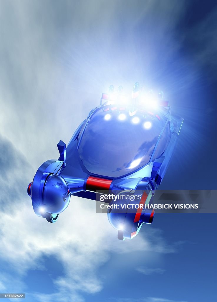 Flyin Car Vector Flying Car Artwork High-Res Vector Graphic - Getty Images