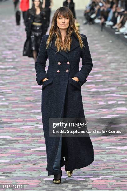 Caroline de Maigret walks the runway during the Chanel Haute Couture Fall/Winter 2023/2024 show as part of Paris Fashion Week on July 04, 2023 in...