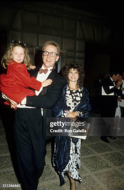 Actor Harry Anderson, wife Leslie Pollack and daughter Eva Fay Anderson attend 38th Annual Primetime Emmy Awards on September 21, 1986 at the...