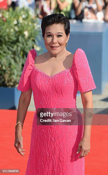 Actress Nora Aunor attends 'Thy Womb' Premiere during The 69th Venice Film Festival at the Palazzo del Cinema on September 6, 2012 in Venice, Italy.