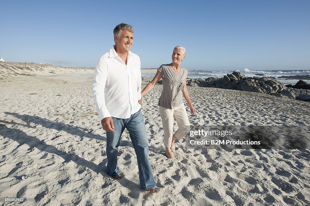Portrait Of Senior Couple At Beach